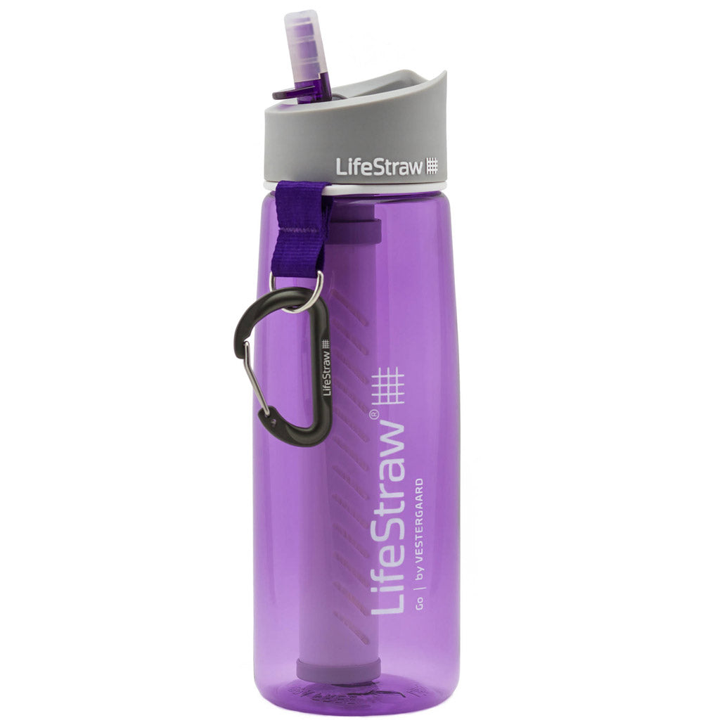 LifeStraw Go Water Filter Bottle with 2-Stage Integrated Filter Straw for  Hiking, Backpacking, and Travel, Blue